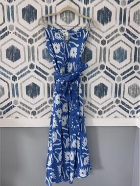 NWT Nimo, With Love Blue Linen Dress